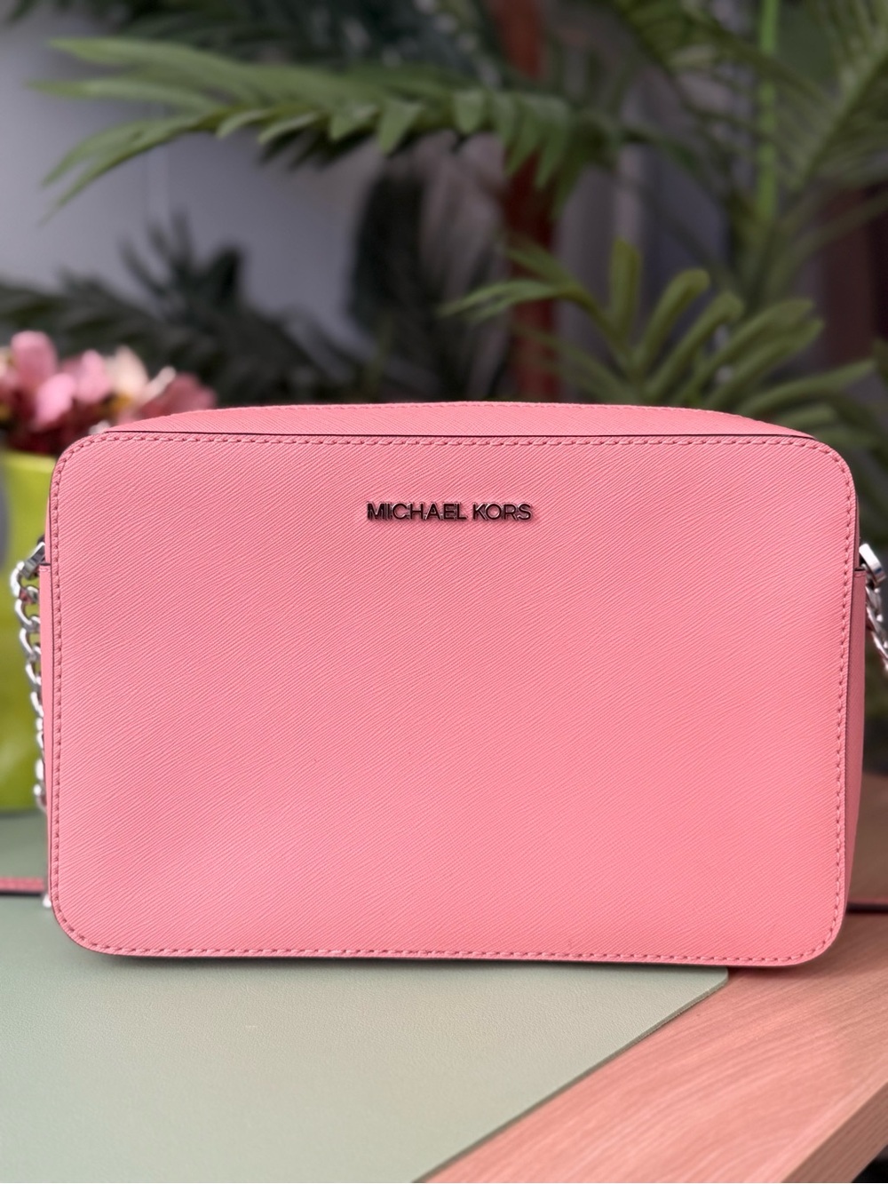Michael Kors Pink Saffiano Crossbody Bag